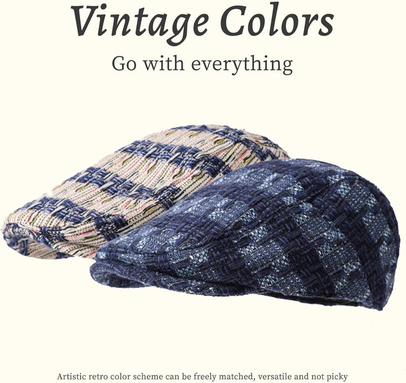 Tikaiui Men's Newsboy Caps Newsies Flat Hats for Men Adjustable Irish Cabbie Ivy Cap for Driving Golf Hunting - Image 4